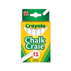 CRAYOLA CRAIE BLANCHE 12 BATONS